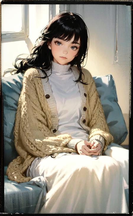 59324-786112363-polaroid photo, masterpiece, best quality, 1girl, relaxing in the morning, tranquil, peaceful, cozy, relaxed, fluffy knit cardig.png